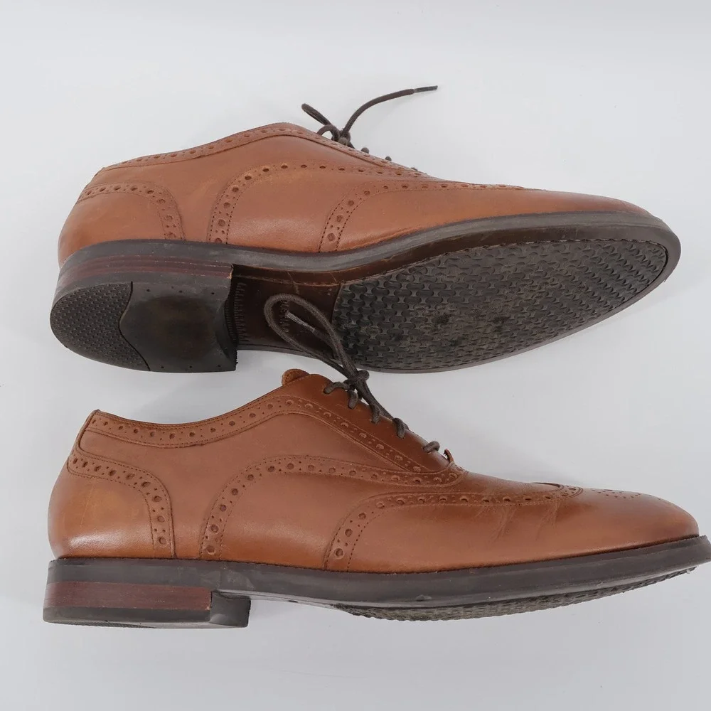 Cole Haan Grand 360 Wingtip Oxford Tan Mens Size‎ 9 M C29999 Dress Shoes